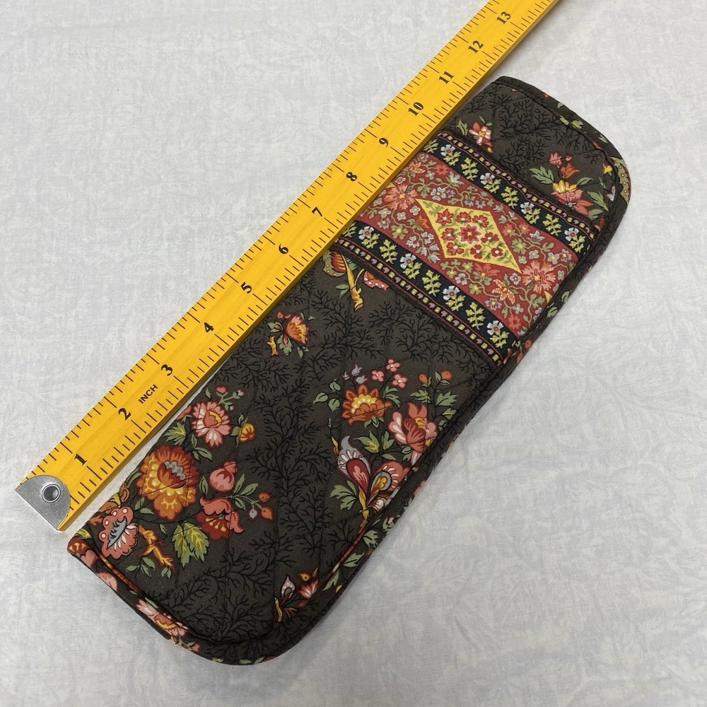 Vera Bradley Curling Iron Sleeve Brown Floral Quilted Travel Case - Picture 4 of 4